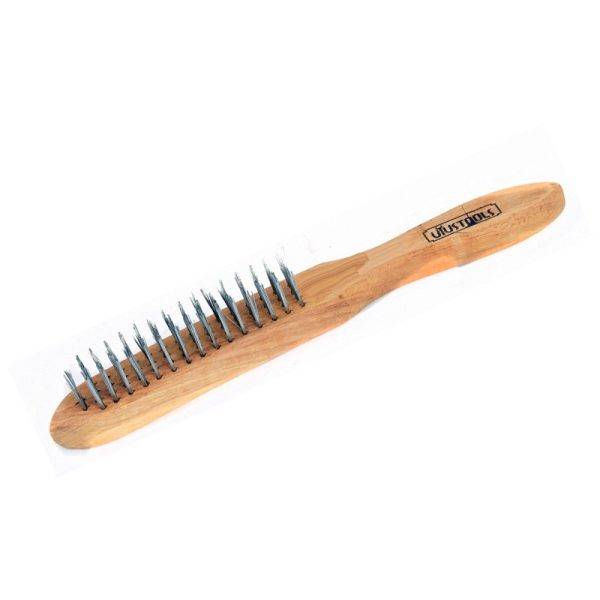Escobilla acero 4 filas mango madera - Uyustools