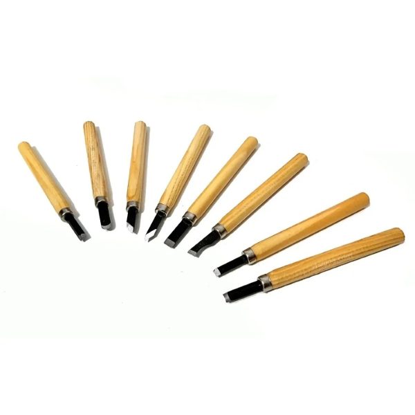 Gubia mango madera 8 pcs - Uyustools