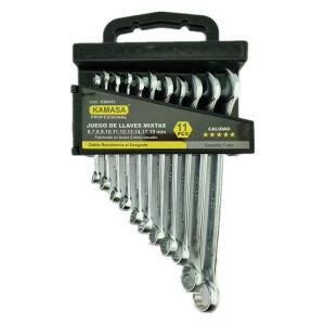 Jgo.llave mixta boca estuche 11pcs - Kamasa