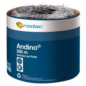 Alambre púas 200 mts + 1/4 kg grapa - Andino