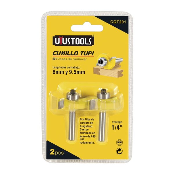 Cuchillo tupi 2pcs (8mm y 9.5mm) - Uyustools - Imagen 2
